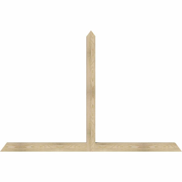 Ekena Millwork Portland Rough Sawn Timber Gable Bracket, Douglas Fir, 84"W x 56"H x 4"D x 4"F, 16/12 Pitch GBW084X56X0404POR00RDF - main